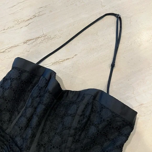 Vintage Betsy Johnson Black Strapless w removable “halter” strap - Picture 6 of 16